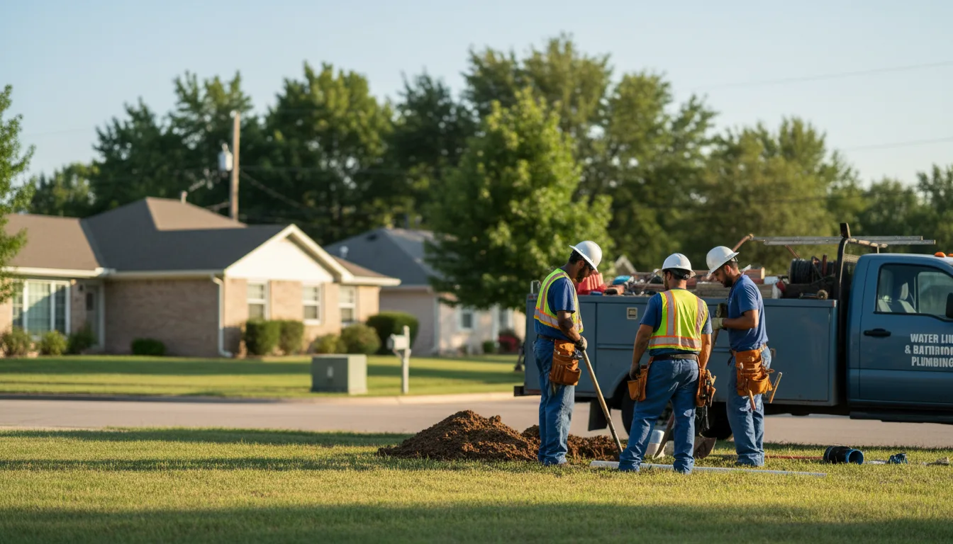 Residential water line and bathroom plumbing service in Frankfort, OH